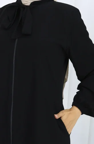 عباية حرير المدينة المنورة مطوية 6277-01 أسود 6277-01