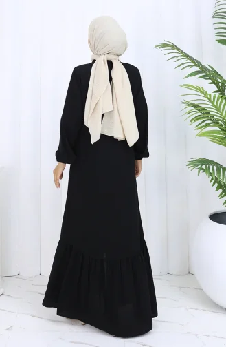 عباية حرير المدينة المنورة مطوية 6277-01 أسود 6277-01