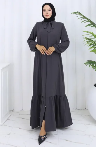 عباية حرير المدينة المنورة مطوية 6277-03 دخاني 6277-03