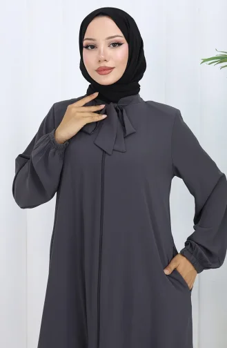 عباية حرير المدينة المنورة مطوية 6277-03 دخاني 6277-03