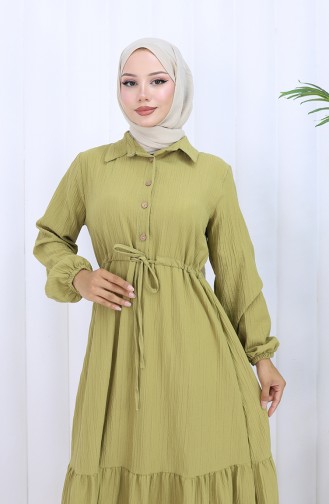 Robe Hijab Vert huile 0127-06
