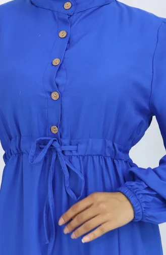 فستان بأزرار ورباط على الخصر 0128-03 ساكس 0128-03