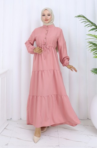 Beige-Rose Hijab Kleider 0128-06