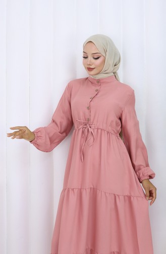 Beige-Rose Hijab Kleider 0128-06