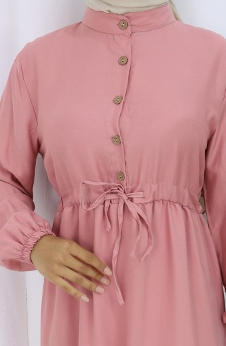Beige-Rose Hijab Kleider 0128-06