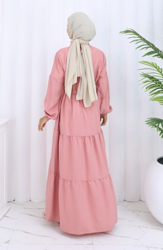 Beige-Rose Hijab Kleider 0128-06