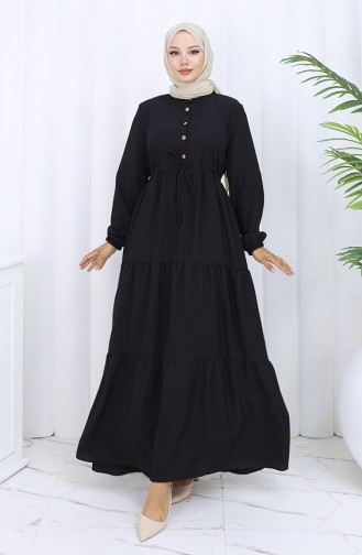 Black İslamitische Jurk 0128-07