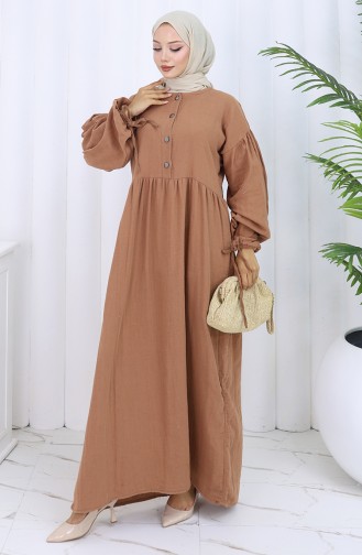 Robe Hijab Café au lait 2111-04