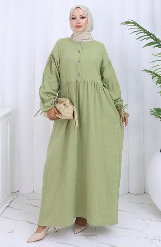 Schimmel-Grün Hijab Kleider 2111-06