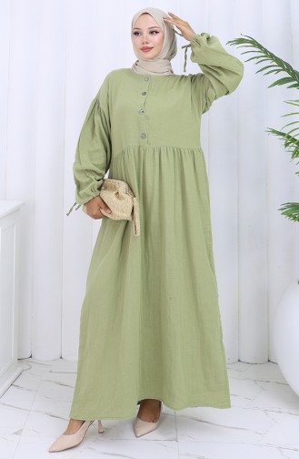 Schimmel-Grün Hijab Kleider 2111-06