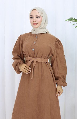 Robe Hijab Couleur Brun 2112-01