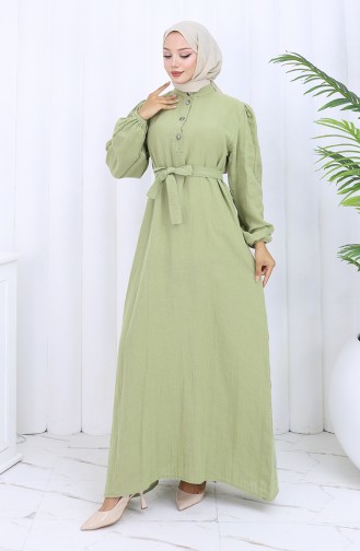 Robe Hijab Vert Moisi 2112-04