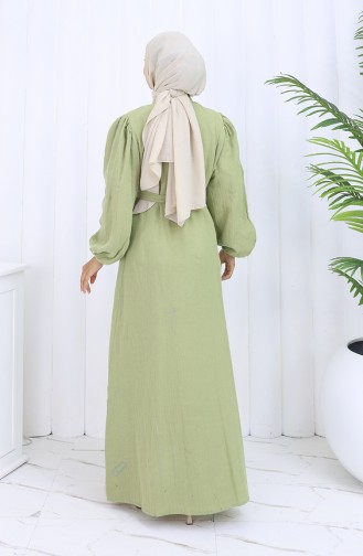 Robe Hijab Vert Moisi 2112-04