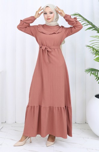 Onion Peel Hijab Dress 2116-01