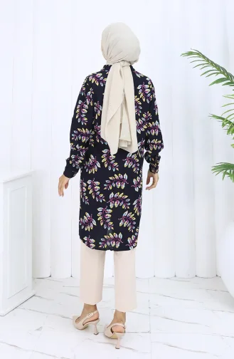 Viskon Gömlek Tunik 5035-01 Siyah