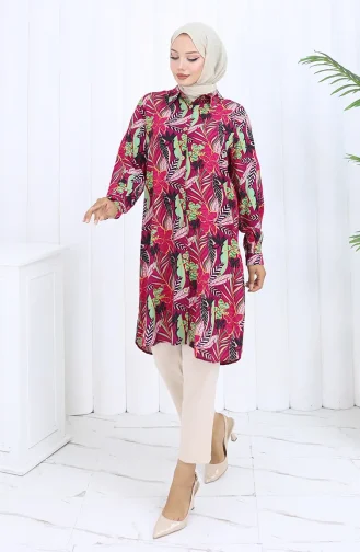 Viscose Shirt Tuniek 5035-03 Claret Rood 5035-03