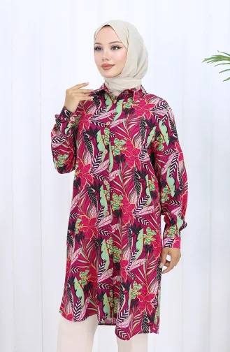 Viscose Shirt Tuniek 5035-03 Claret Rood 5035-03