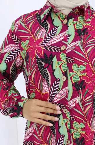 Viscose Shirt Tuniek 5035-03 Claret Rood 5035-03