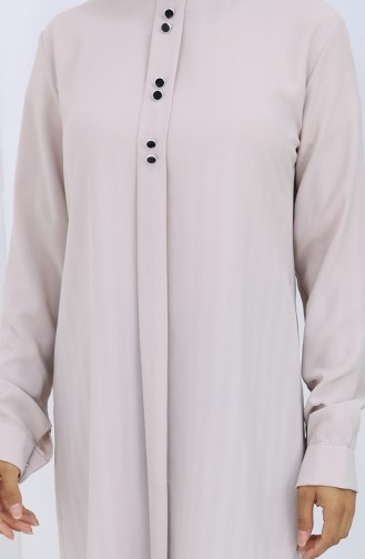Düğme Detaylı Tunik 5133-01 Vizon
