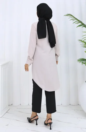 Knoop Gedetailleerde Tuniek 5133-01 Mink 5133-01