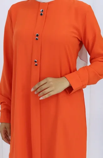 Düğme Detaylı Tunik 5133-02 Oranj