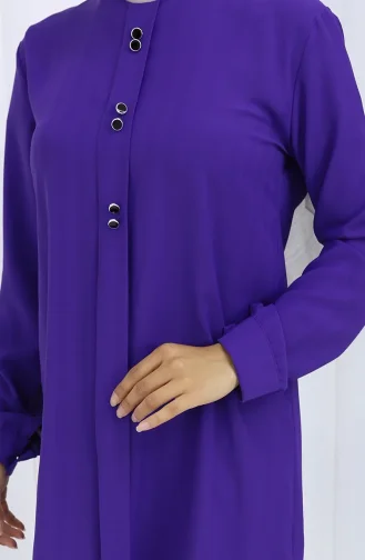Düğme Detaylı Tunik 5133-05 Mor