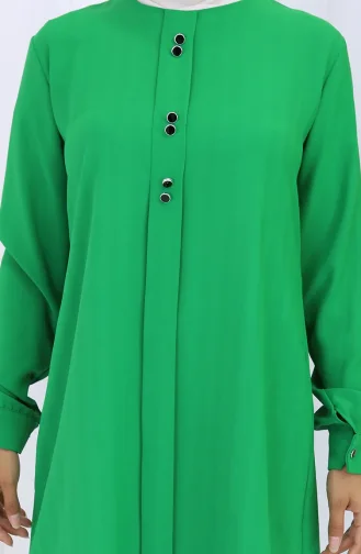 Knoop Gedetailleerde Tuniek 5133-06 Smaragdgroen 5133-06