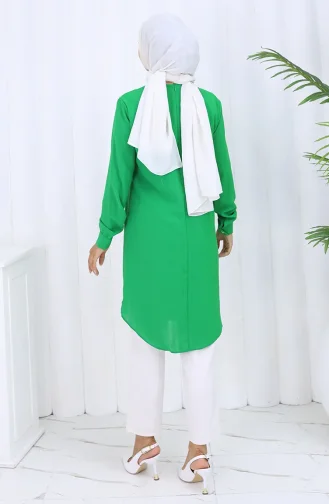 Knoop Gedetailleerde Tuniek 5133-06 Smaragdgroen 5133-06