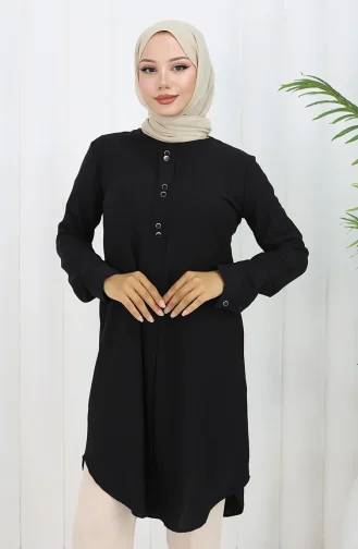 Düğme Detaylı Tunik 5133-07 Siyah