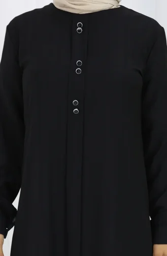 Düğme Detaylı Tunik 5133-07 Siyah