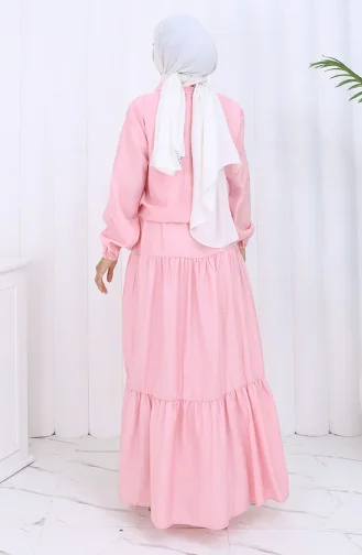 Tweedelig Pak Met Elastische Mouwen En Rits 0129-01 Roze 0129-01