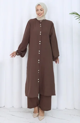 Geknoopte Tuniekbroek Tweedelig Pak 2114-06 Bruin 2114-06