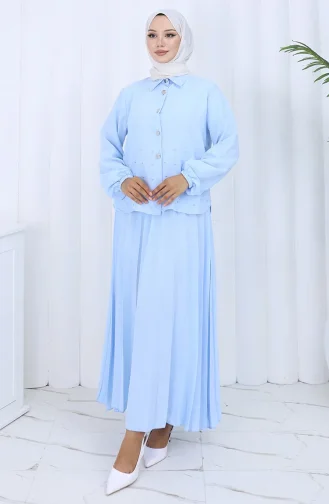 Stoned Buttoned Tuniekrok Tweedelig Pak 2115-03 Blauw 2115-03