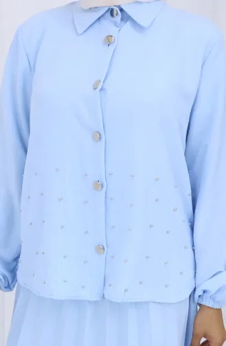 Stoned Buttoned Tuniekrok Tweedelig Pak 2115-03 Blauw 2115-03