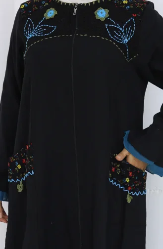 عباية أصلية 6688-03 أسود أزرق 6688-03