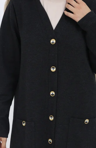 Cardigan Boutonné 5025-01 Noir 5025-01