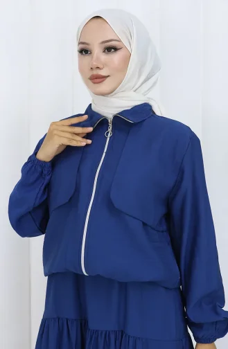 Tweedelig Pak Met Elastische Mouwen En Rits 0129-05 Indigo 0129-05