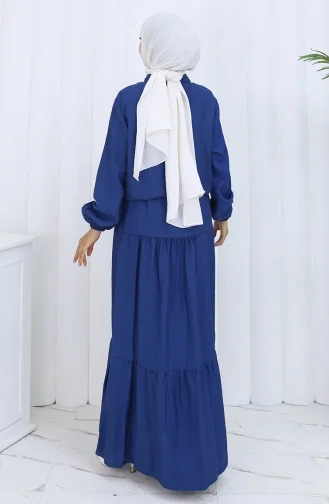 Tweedelig Pak Met Elastische Mouwen En Rits 0129-05 Indigo 0129-05