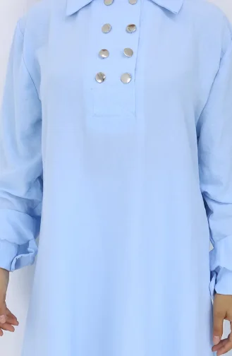 بدلة تونيك مزدوجة الأزرار مكونة من قطعتين 2118-04 أزرق 2118-04