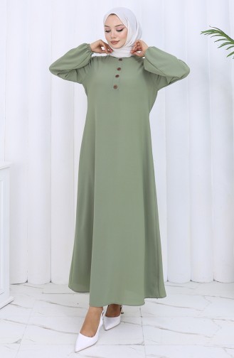 Robe Hijab Vert noisette 4114-03