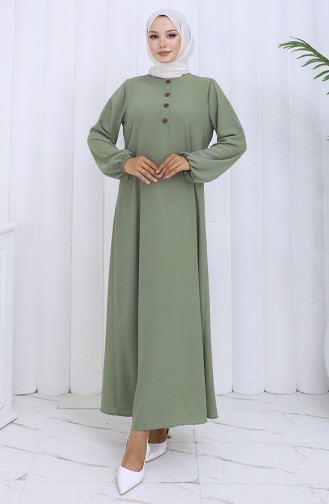 Robe Hijab Vert noisette 4114-03