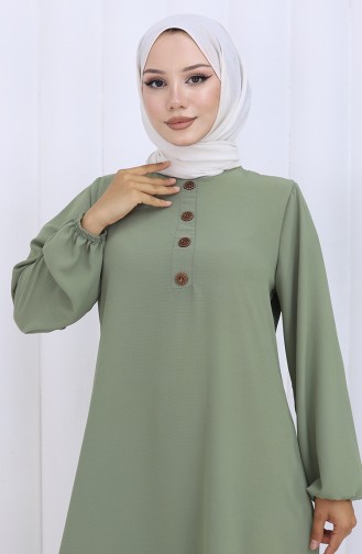 Robe Hijab Vert noisette 4114-03
