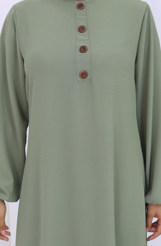 Robe Hijab Vert noisette 4114-03