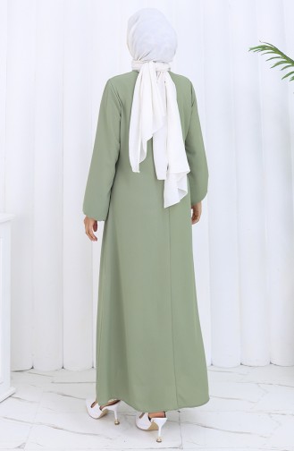 Robe Hijab Vert noisette 4114-03