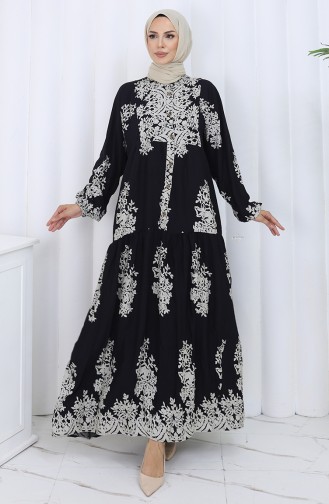 Black Hijab Dress 2117-04