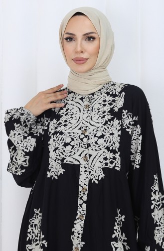Black Hijab Dress 2117-04
