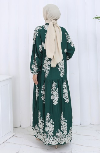 Emerald Green Hijab Dress 2117-05