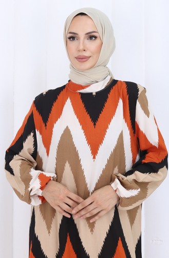 Schwarz Hijab Kleider 2121-01
