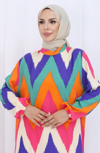 Fuchsia Hijab Dress 2121-02