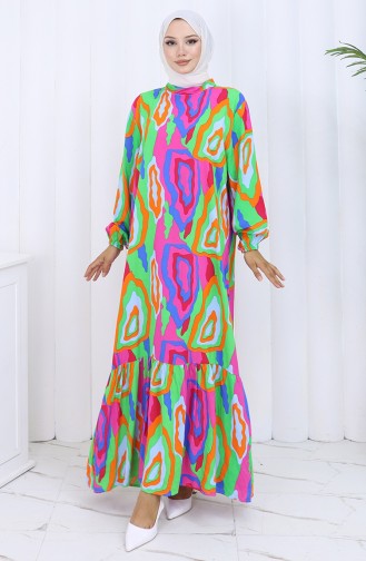 Orange Hijab Kleider 2122-03